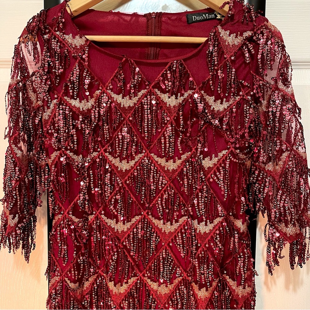 SEQUINS EMBROIDERED DRESS